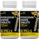 天然融合碘化钾片 130 mg (Pack of 2) - (120  Tablets) EXP 10/2032 - Kills - Yoduro de potasio (英语).