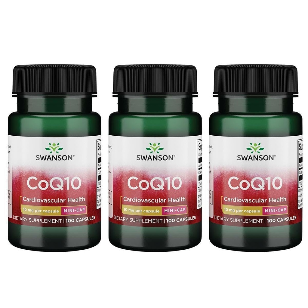 Swanson Coq10 - Mini Cap 10 mg 100 Caps (3 Pack)