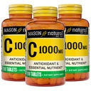 MASON 天然维生素C 1 000毫克、300天供应、支持健康免疫系统、抗氧化剂和基本营养剂3包