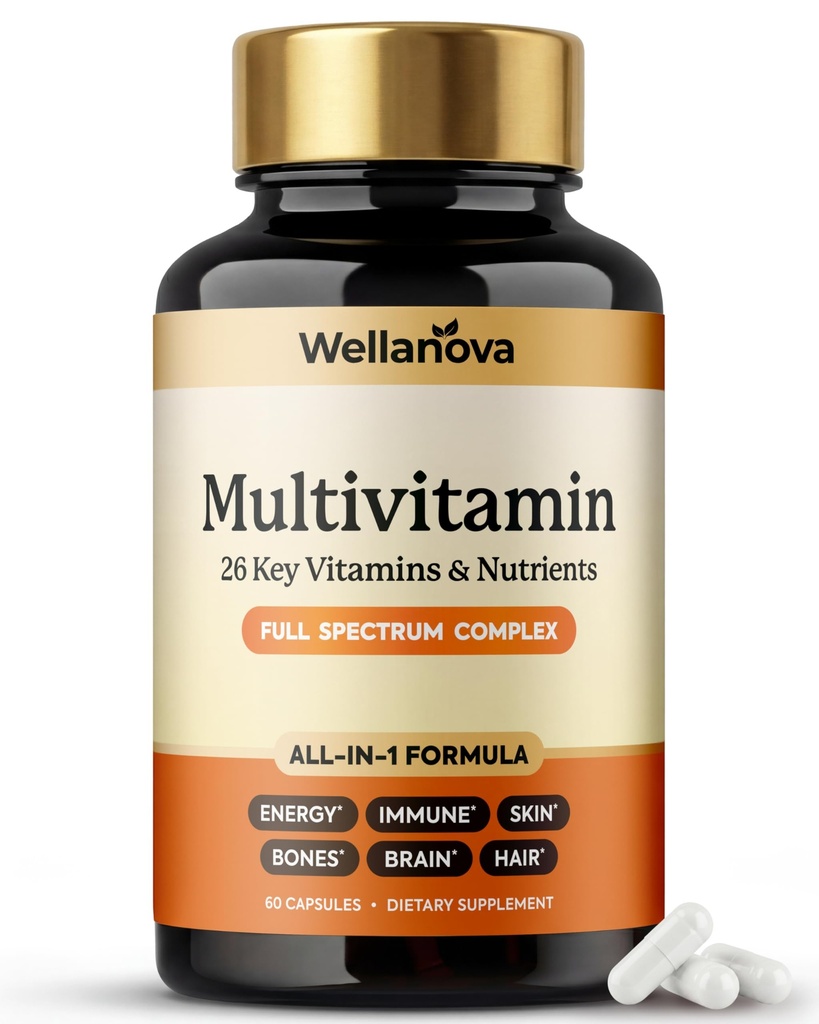 Multivitamin for Women & Men 50 and Over– Daily 26 Key Vitamins, Minerals & Nutrients – All-in-1 Multivitamins for Women & Men – 60 Capsules