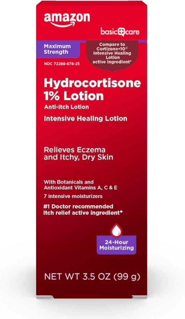 基本护理 最大强度 1% 埃克泽马的Hydrocortisone 抗兴奋剂,3.5盎司(包1)