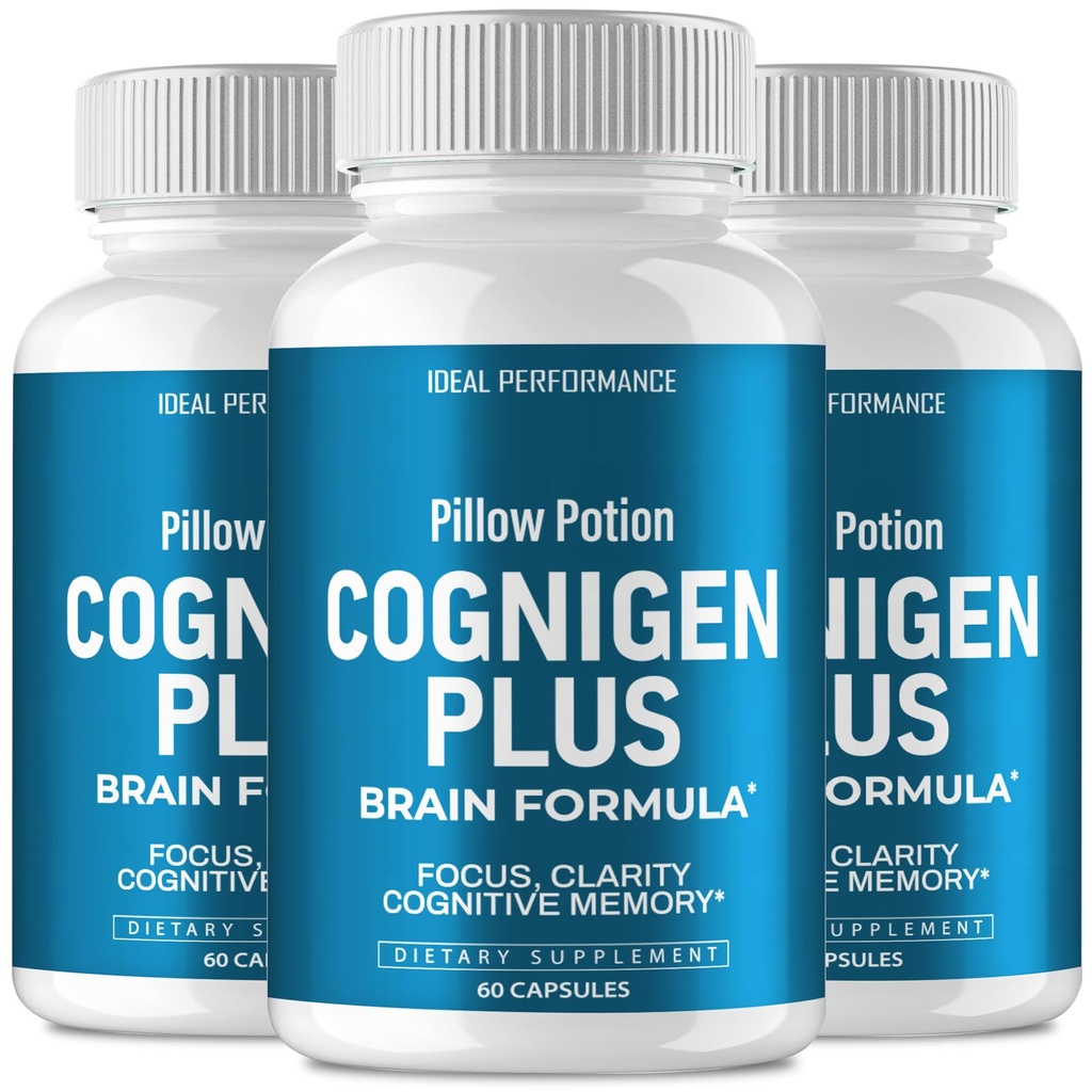 Cognigen Plus Capsules, Official Cognigen Plus Supplement for Brain Health & Memory Support Pills - Maximum Strength, Advanced Nootropic Pills, All Natural CognigenPlus Support Reviews (3 Pack)