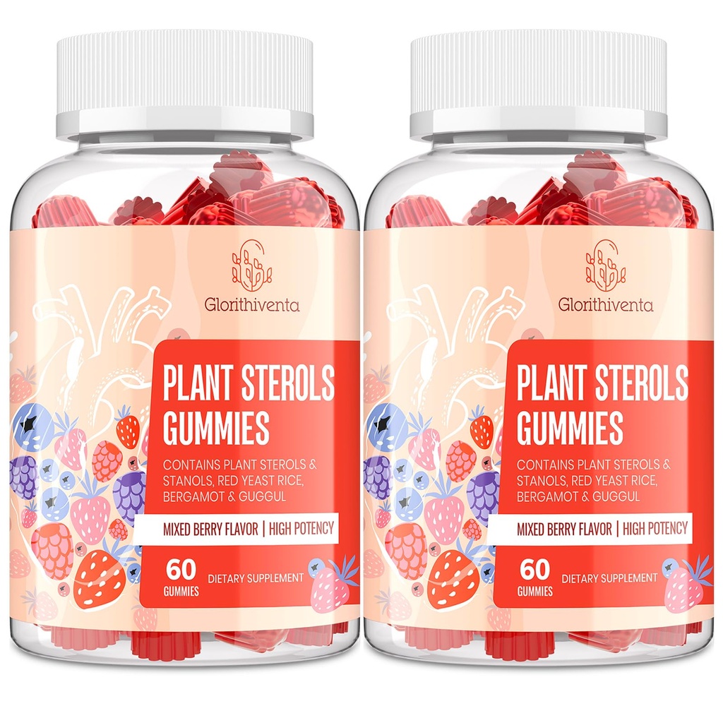 Plant Sterols Supplement with Plant Sterols & Stanols, Mixed Berry Flavor, 120 Counts