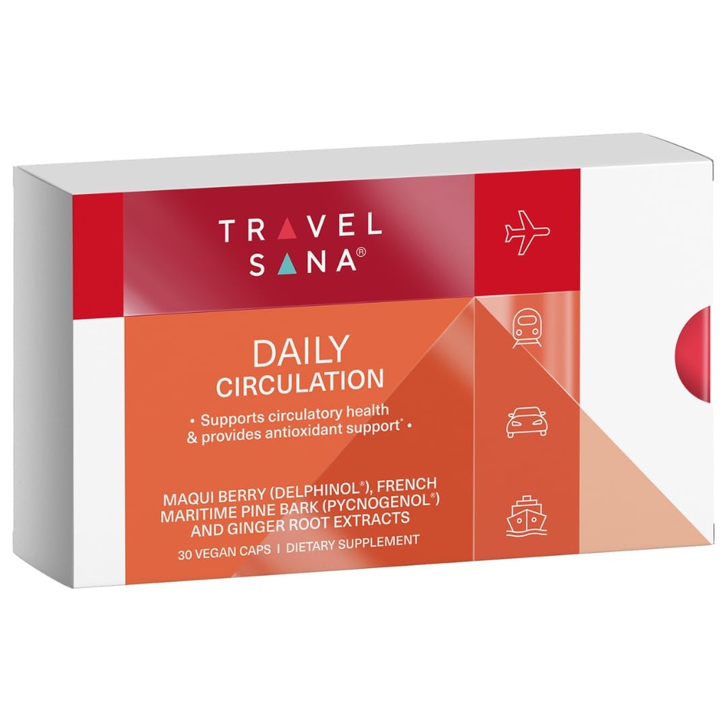 Daily Circulation | Super Antioxidants Supplement & Daily Circulatory Support | Maqui Berry (Delphinol), French Maritime Pine Bark (Pycnogenol), Ginger Root Extracts | 30 Servings