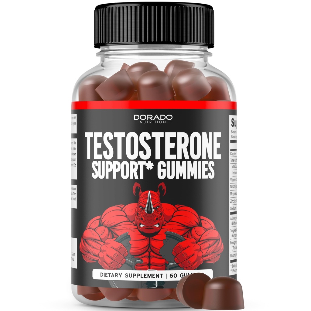 男子睾丸酮(60个计数) 男子睾丸酮补充剂 - Premium Test Booster - 支持力量,Stamina,驱动和性能 - 第三方测试,非GMO,Vegan安全在美国制造