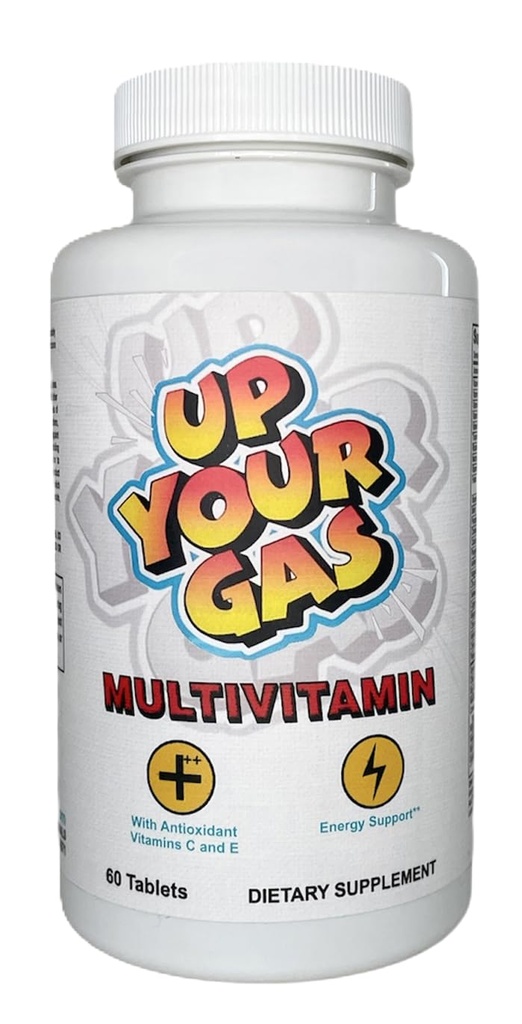 Up Your Gas MULTIVITAMIN - 60 Tablets. Comprehensive Whole Foods Based Nutritional Support for Well-Being, Energy, Immunity, and More.