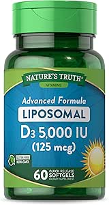 (原始内容存档于2018-09-21). Nature's Truth Liposomal Vitamin D3 | 5000 IU | 60 Softgels | Non-GMO & Gluten Free Supplement.
