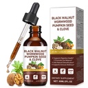 20-in-1 Wormwood Black Walnut Clove Drop - Promote Gut Balance & Digestive Health with Garlic Pumpkin Seeds Oregano Shilajit Extract, Liposomal Tech, High Absorption - 60ml
