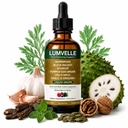 Wild Harvested Wormwood Drops, Herbal Liquid Supplement with Black Walnut Hull, Pumpkin Seed, Oregano Oil, Garlic & Soursop Leaf, Mixed Berry Flavor, Plant-Based Formula, 60 Servings