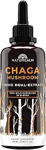 Natalm Chaga蘑菇液体叮当补充剂 – 免疫支持,抗氧化剂靴子和头发,皮肤,钉子健康,维冈,非GMO – 野生-受破坏果实机构,1个月供应量