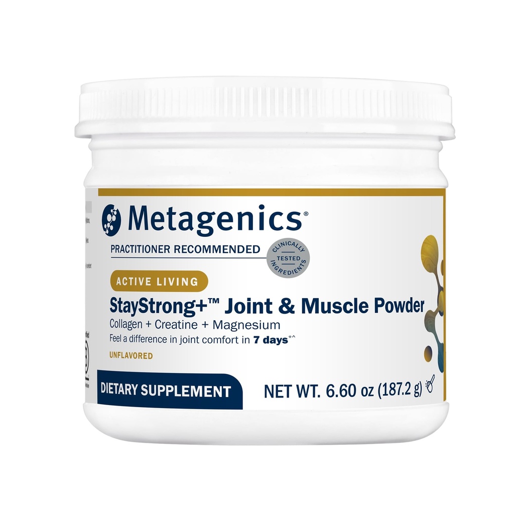 Metagenics StayStrong+ Joint & Muscle Powder - Collagen & Creatine Monohydrate Blend - Joint Comfort, Muscle Strength & Mobility Support - Vitamin D & Magnesium - Powdered Drink Mix - 30 Servings
