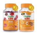 活铁和维生素C 小孩+维生素C 小孩,Gummys Bundle - 大品尝,维生素补充,Gluten Free, GMO Free, Chewable Gummy