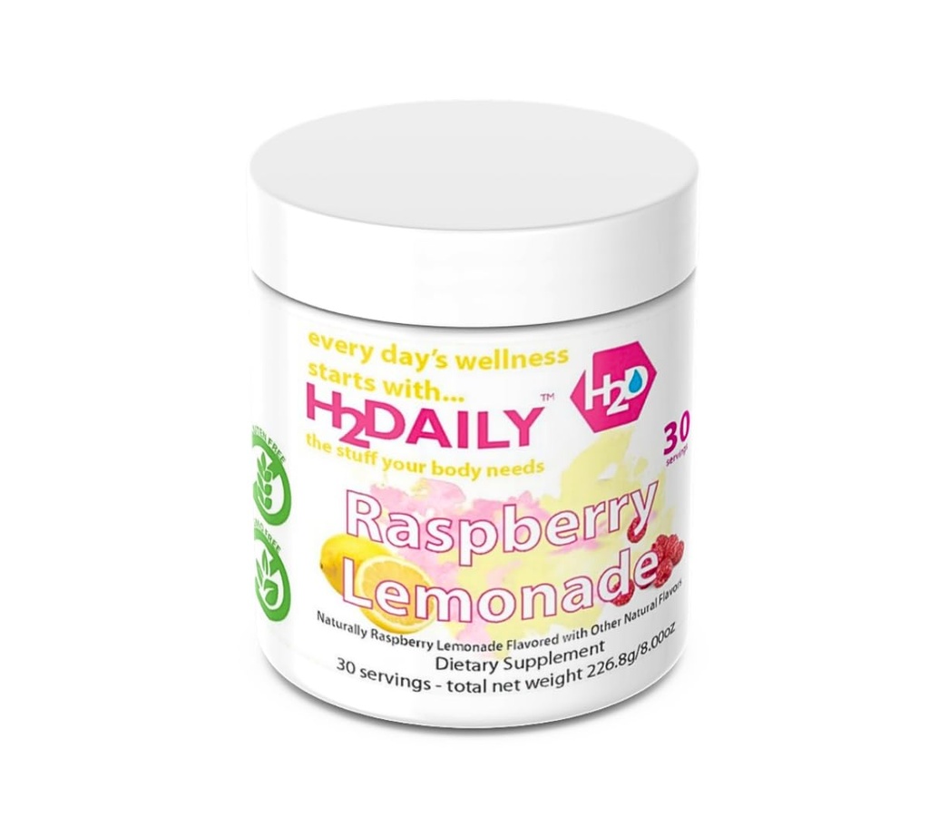 Health + Immunity + Hydration Electrolyte Drink Mix, 30-Serving Tub, Vitamins B, C & D, Zinc & Elderberry, Organic Cane Sugar, No Artificial Dyes, GMO & Gluten Free (Raspberry Lemonade)