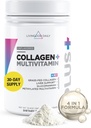 Livingood Daily Collagen Powder for Women & Men, Unflavored, Grass Fed Hydrolyzed Collagen Peptides, Protein & Multivitamins for Healthy Hair, Skin & Nails, Keto & Paleo, Gluten Free, 30 Servings