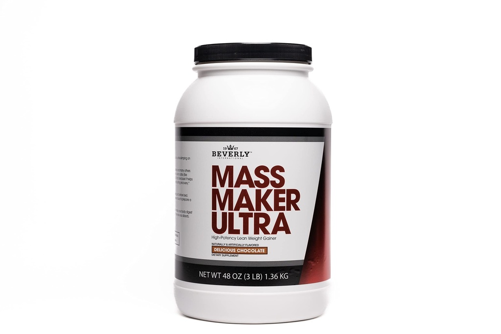 Beverly International Mass Maker Ultra巧克力, 14 services, 3lb. 建立利安弥撒像Pro. 牛奶蛋白隔膜, Whey蛋白隔膜 + Egg. MCT Oil. 清洁的卡布, 大味