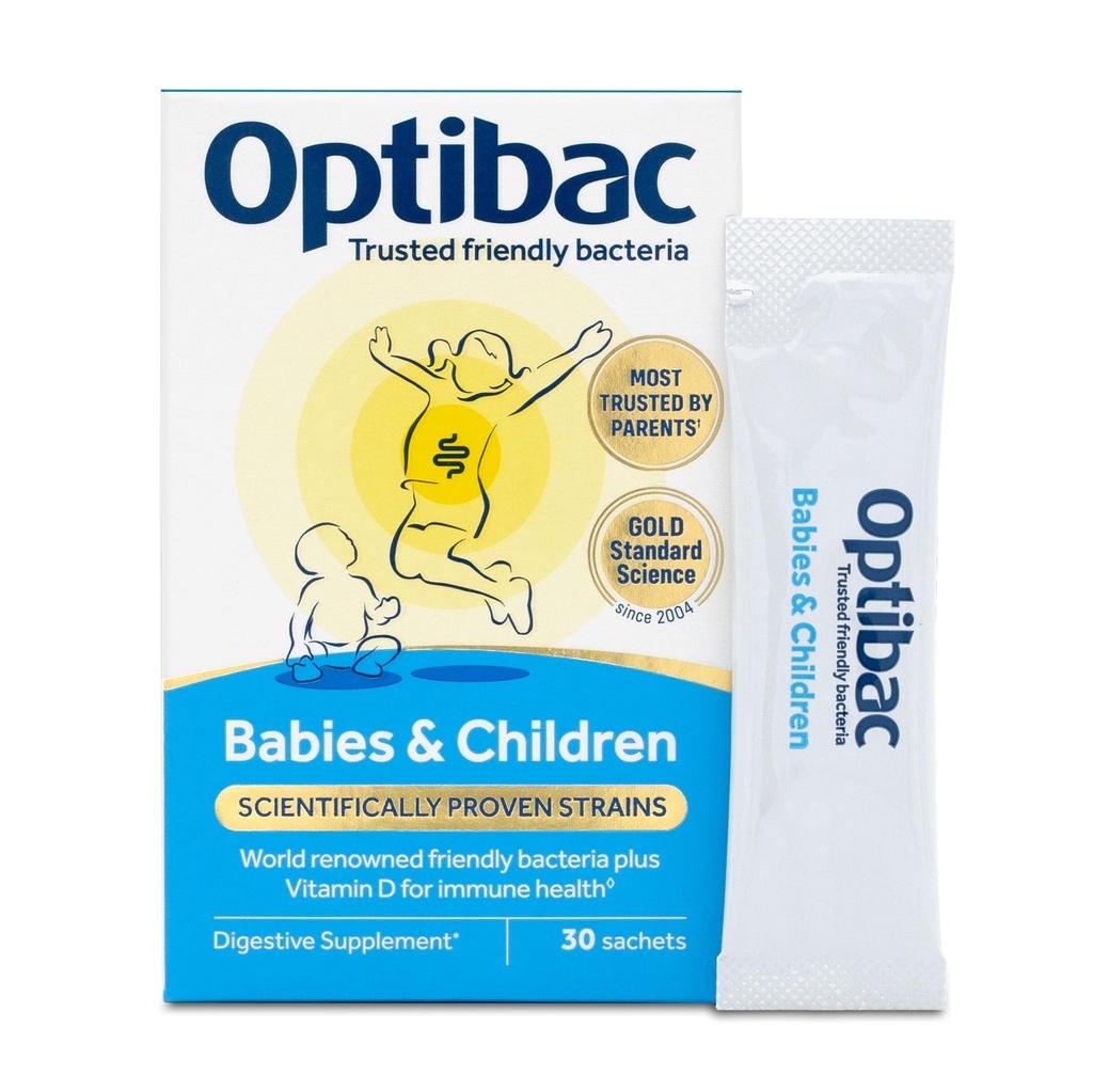 Babies & Children - Kids Probiotic + Vitamin D for Immune Support - Most Trusted by Parents - 30 Sachets