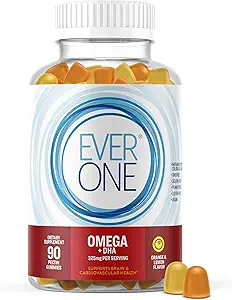 Omega 鱼油 成人和青少年用DHA - 支持脑和心血管健康补充剂 - Vegan, Gelatin Free, GMO Free - 美味橘子和柠檬 与Omega 3, 6和9