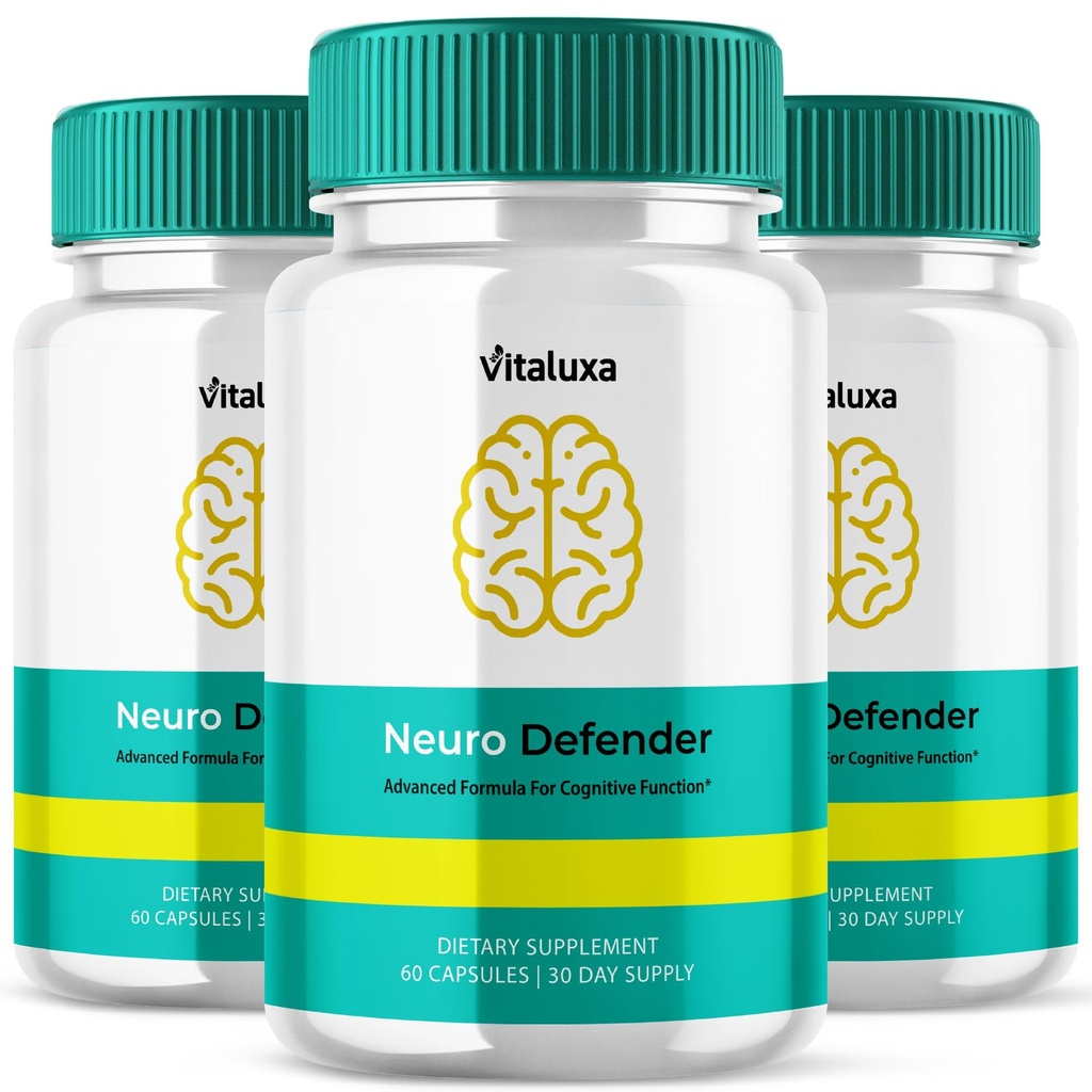 (3 Pack) Neuro Defender Capsules, NeuroDefender Supplement for Brain Health, Memory Support & Focus, Neur Defender Maximum Strength Formula for Better Sleep, Calm Mind, Stress Relief & Energy (180 ct)