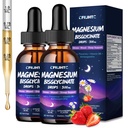 2 Pack Magnesium Bisglycinate Liquid Drops, 300mg Liquid Magnesium Drops with L-Theanine, Ashwagandha, Saffron & Chamomile, Supports Sleep, Calm Mood & Stress, 2 Fl Oz Strawberry Flavor