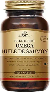 Solgar Wild Alaskan Full Spectrum Omega, 120 Softgels - 支持心,脑,骨和皮肤健康 - 提供维生素D3 - 富源 EPA & DHA - 非 GMO, Gluten Free,乳品自由 - 60 services