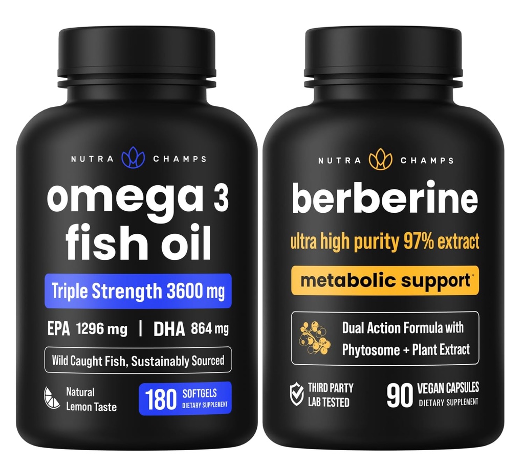 NutraChamps Fish Oil & Berberine Capsules