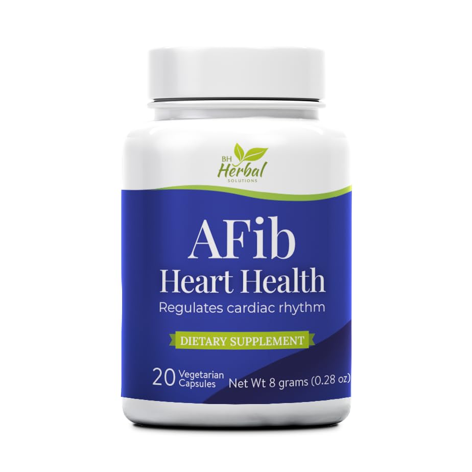 AFib Heart Health - Regulates Cardiac Rhythm - Reduces palpitations, Dizziness, and lightheadedness - Support and Maintain a Healthy Heart Rhythm -100% Herbal and Natural