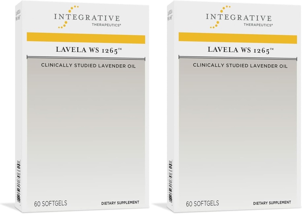 综合疗法 Lavela WS 1265 - 供睡眠和压力支助用的薰衣草基本油补充* - 无乳品 - 120软胶(120架)