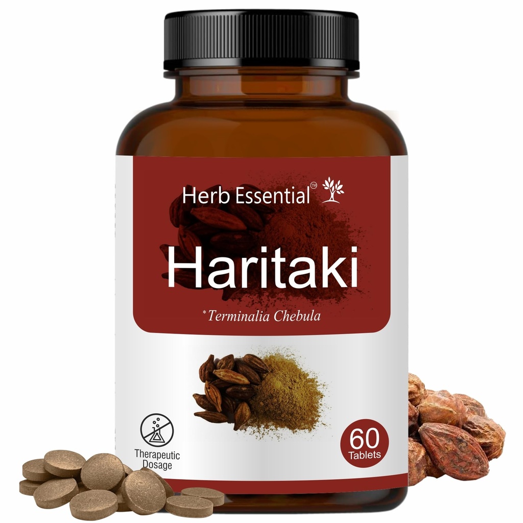 Herb Essential Haritaki Tablets 500mg – 60Tabs, Ayurvedic Herbal Supplement