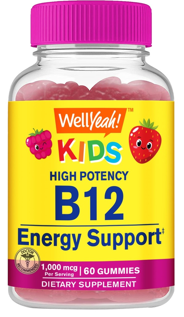 (原始内容存档于2019-09-21) (英语). Wellyeah Vitamin B12 Gummys for Kids - Boost Energy, 改善大脑功能,以及加强免疫系统 - 非GMO, Gluten-Free - Great Tasting Berry Flavor - Easy to Chew - 60 Gummys.