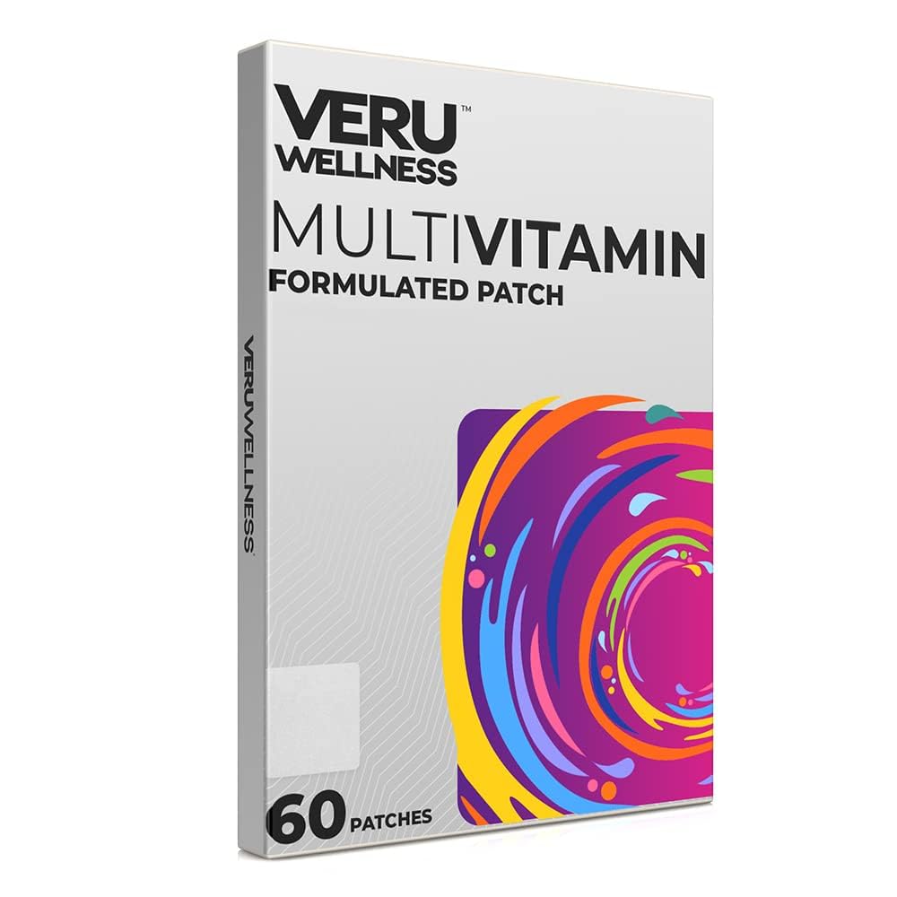 Veru Wellness 多维生素加每日补丁 - 时间发布自粘补丁,8-10小时(60个计数)