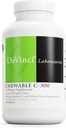 DaVinci Labs Chewable C-300 - 支持免疫健康、胆固醇和凝胶生产的补充药 - 配有维生素C、Pectin和更多 - 不含葡萄糖 - 橙菠萝火焰 - 90 蔬菜片