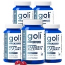 Goli Zero Sugar Magnesium Gummies - 125mg Magnesium Citrate with Vitamin D 60 Count Each (5 Pack, 300 Total) - No Artificial Sweeteners, No Sugar Alcohols - Vegan, Keto-Friendly, Gluten-Free