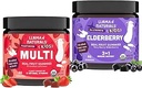Llama Naturals Kids 多维塔明古米 + 长莓古米 Bundle + 没有添加的甘蔗 + Vegan → 有机 → 2瓶