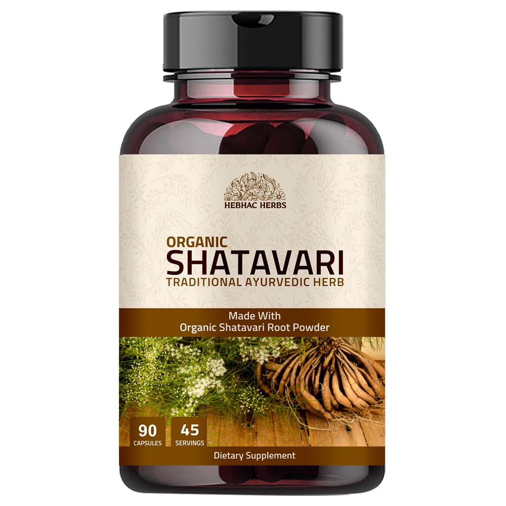 Shatavari Capsules 1000mg – 使用有机 Shatavari 45天供应 – 用于 Vata & Pitta 的 ayurvedic 草药, (90 Capsules)