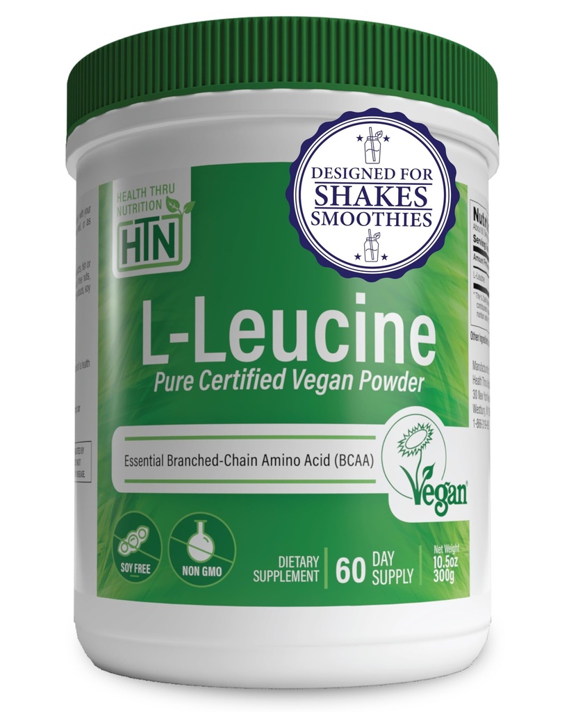 健康 纯营养 L-Leucine 粉末 300g + 认证 Vegan + 发酵 → 非 GMO → 基本 BCAA → 第3 党 测试 → 每服务 → 5 克(60 个服务 )