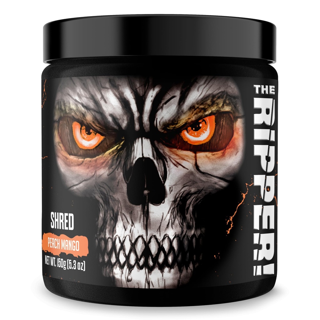 JNX SPORTS The Ripper! Fat Burner, Peach Mango, 30 Servings | Pre Workout for Men & Women, Thermogenic Fat Burning Powder, Appetite Suppressant, Boost Energy & Endurance