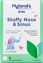 Hyland's Kids Stuffy Nose and Sinus Tablets, Cold Medical for Children Agents 2 and up, Headche Relief and Nasal Decongestant, Quick Disolution Tablets, 50 Counters, 2017年统计中,Hyland的孩子们的斯图菲·诺斯和辛纳斯板块,2岁及以上儿童的冷药,头痛救济和鼻腔解毒剂,快速解毒板,50个