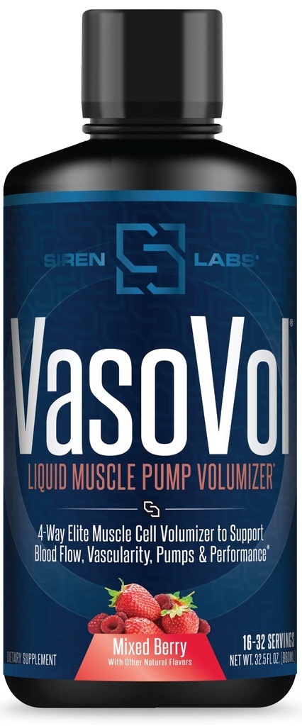 Vaso-VOL 液态肌肉泵挥发器与Agmatine Sulfate -- -- 预选工作,让男子带着宽度和性能参加下一级工作(混合莓)