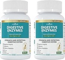 800mg 带亲生药和预生药的男女消化酶,8 关键酶, Protase, Amylase & Lipase → 180 Capsules - 一个60天的Bloating & Gas Relief - 非GMO