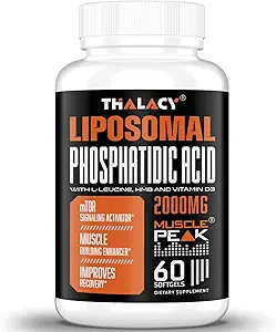 2000mg Liposomal Phosphatidic酸性肌肉建构器(PA),高吸收性肌肉建构物,供男女使用 QQ肌肉增生器,mTOR蛋白质合成和Lean肌肉,强度,6包