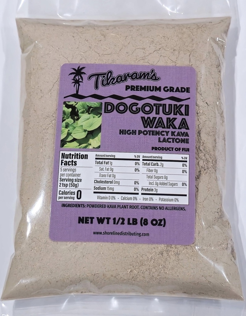 Tikaram)的卡瓦根粉,Premium grade Fiji Dogotuki Waka,诺贝尔施特兰,HighPotency Lactone, 8 Ounce (Pack of 1) (英语).