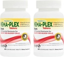 Natus Plus Hema-Plex 铁 - 60 慢释放片,包装2 - 总血液健康 - 85 mg Chelated 铁 - 配有维生素C & Bioflavoids - 非转基因生物,蔬菜和Gluten Free - 120 总服务