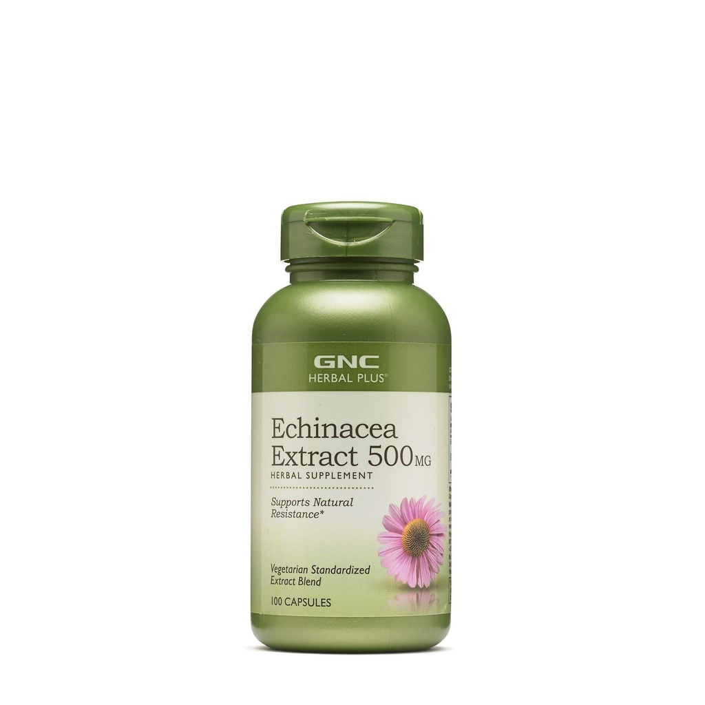 GNC 草药加Echinacea 提取500mg 补充剂,蔬菜,支持自然抵抗,100名服务者