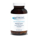 Metabolic 维护 MetaCalm - GABA L - Thenine 补充 镇静,睡眠,和应激支持,维生素B6,活佛拉提,镁和5-HTP 成人,男女综合体 - 90 Capsules