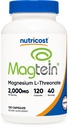 营养成本 镁 L-Threonate as Magtein 2000mg, 120 Capsules - 非 GMO, Gluten 自由, 植物友好