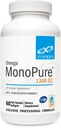 XYMOGEN Omega MonoPure 1300 EC - 含3X大吸收的鱼油 - DHA EPA Omega 3 心脏健康+认知支持补充(60 Softgels)