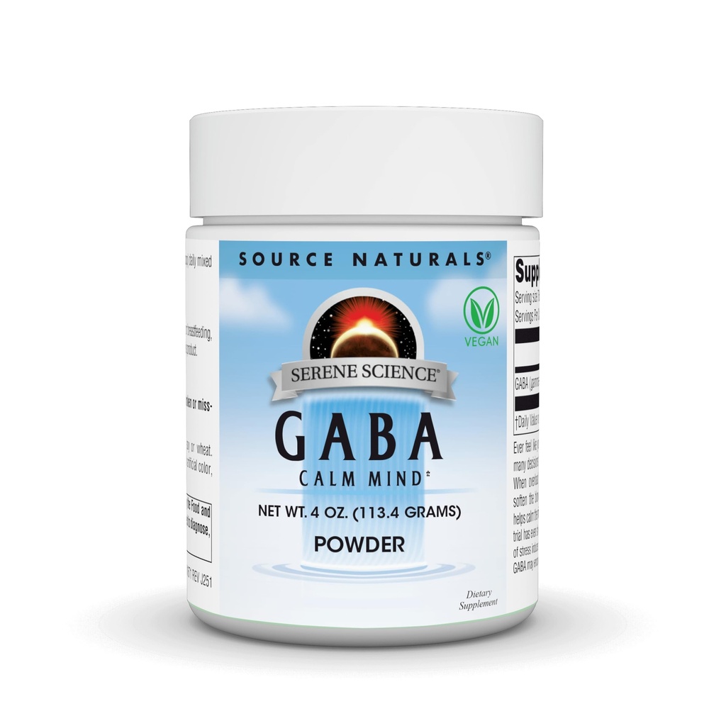 (原始内容存档于2018-03-04) (英语). Source Naturals Serene Science GABA, Calm Mind - 4 oz Powder