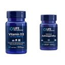 生命延长维生素D35000 IU, Ashwagandha - 心理压力缓解,焦点,记忆,Mood支持 - 非GMO补充包