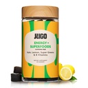 JUGO Energy + SUPERFOODS → Vitamin B12 Gummys with Kale & Super Greens → 40 Cafeine-Free Energy Gummys → Plant-Based, Gelatin-Free,非GMO,美国制造.