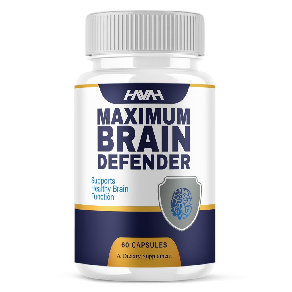 Brain Defender Advanced Wellness Support Supplement BrainDefender Capsules, Brain Defend Max Strength Health & Wellness Multivitamin, BrainDefender Premium Wellness Support Supplement (60 Capsules)